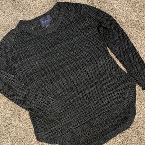 Paper Crane Gray Open Knit Sweater